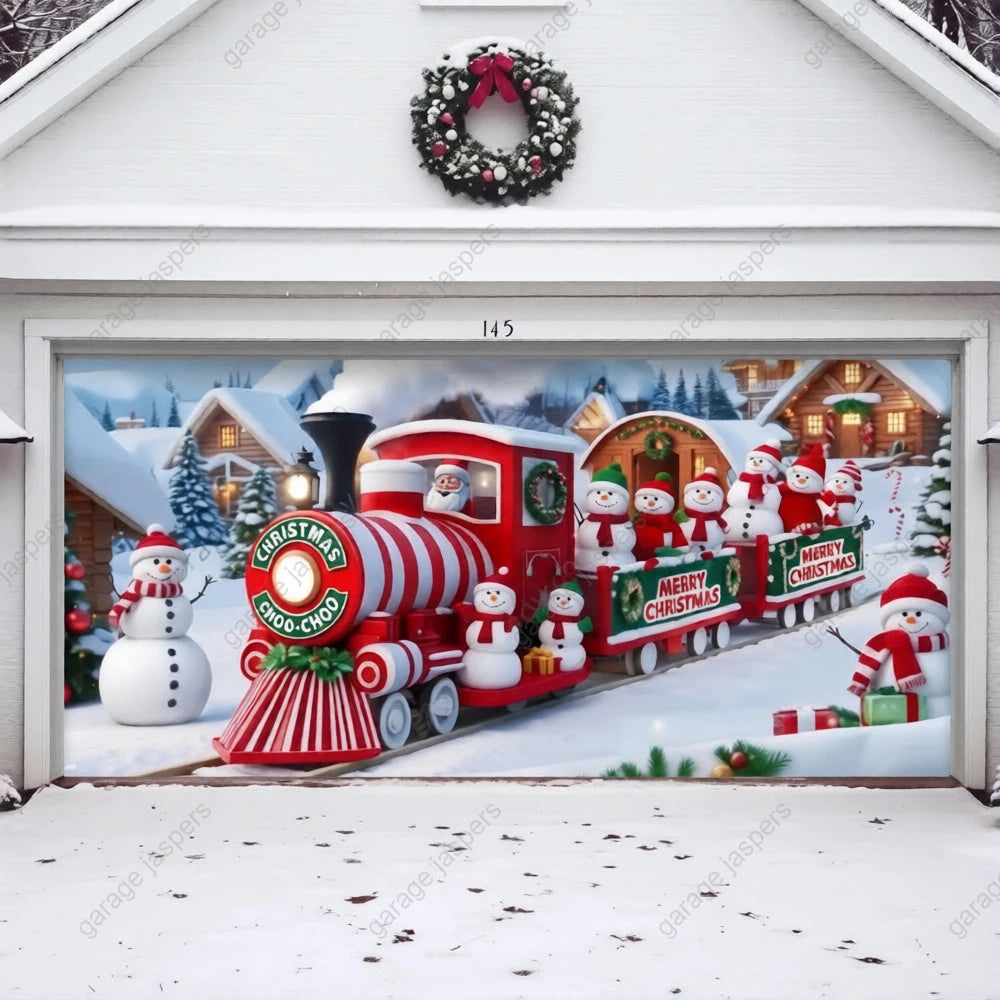 Christmas Choo-Choo | Christmas Garage Door Cover