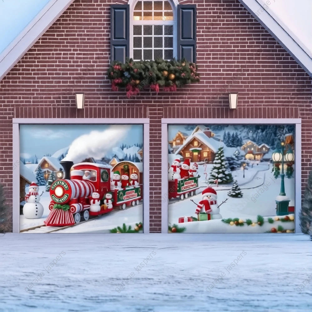Christmas Choo-Choo | Christmas Garage Door Cover