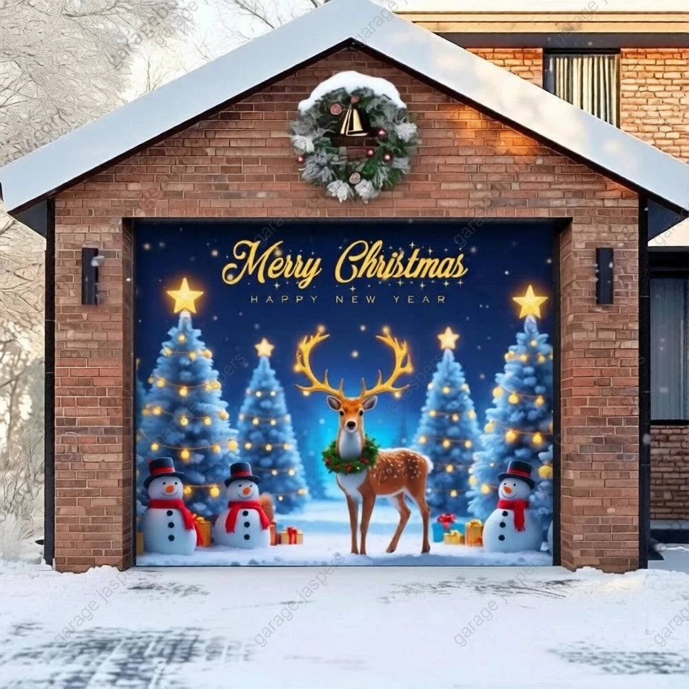 Winter Wonderland (Glow) | Christmas Garage Door Cover