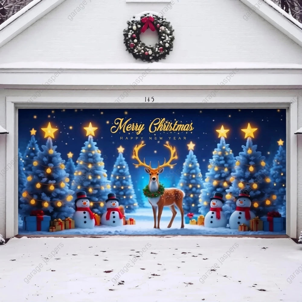 Winter Wonderland (Glow) | Christmas Garage Door Cover