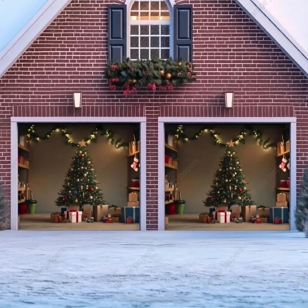 Cozy Christmas | Christmas Garage Door Cover