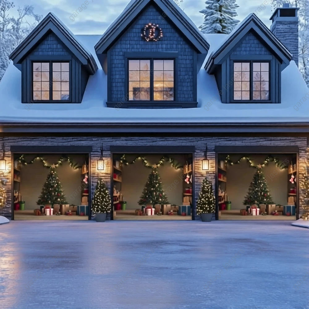 Cozy Christmas | Christmas Garage Door Cover