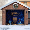 Happy Hanukkah (B) Festive Garage Door Cover