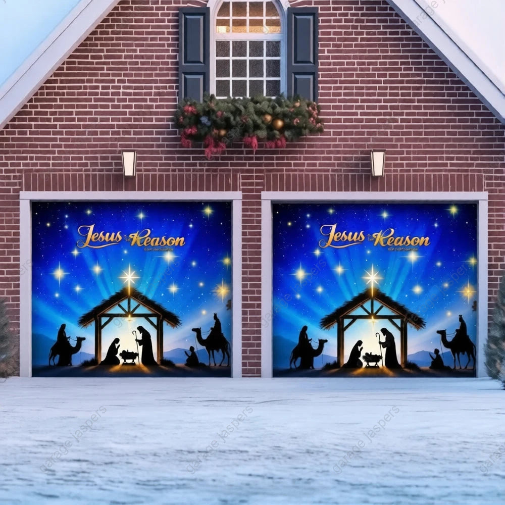 Jesus is the Reason | Christmas Garage Door Cover