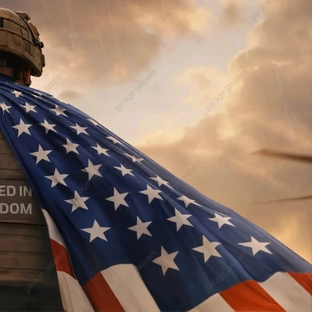 Forged In Freedom | Patriotic Veterans Garage Door Cover
