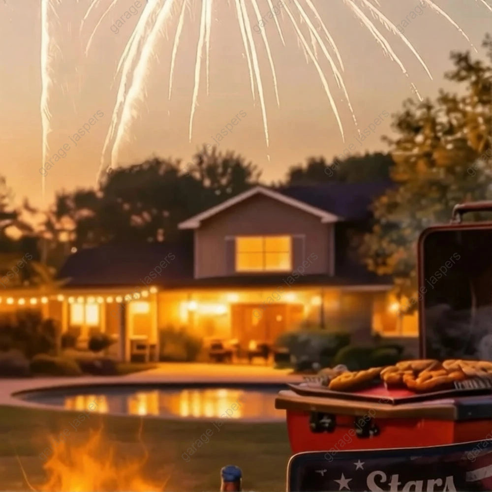Stars Stripes & Summer Nights | Patriotic Garage Door Cover