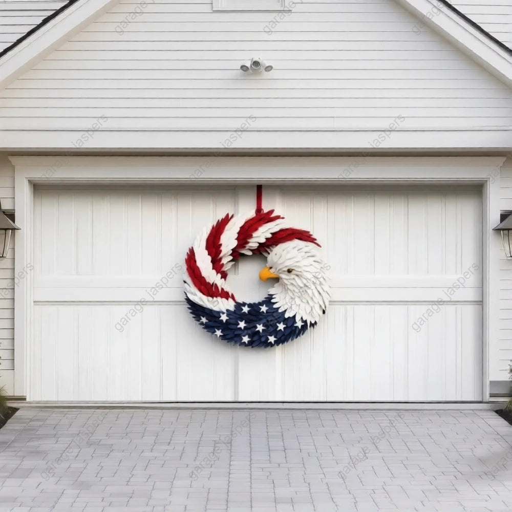 Patriotic Eagle Wreath | Patriotic Garage Door Cover