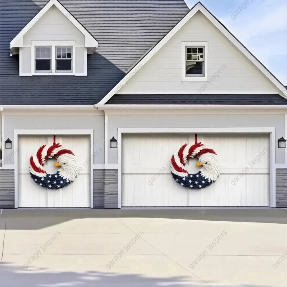Patriotic Eagle Wreath | Patriotic Garage Door Cover