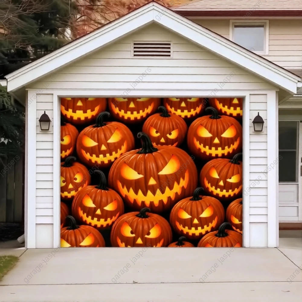 Pumpkin Parade | Halloween Garage Door Cover