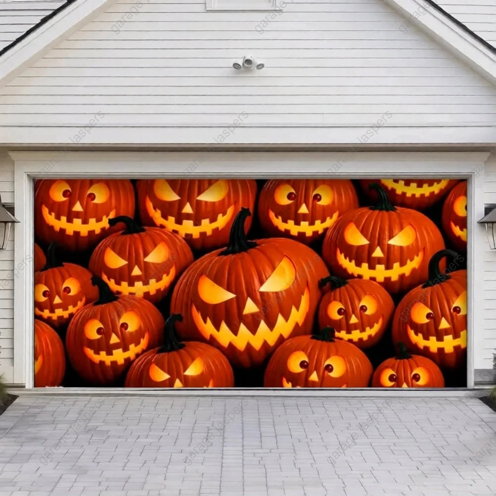 Pumpkin Parade | Halloween Garage Door Cover