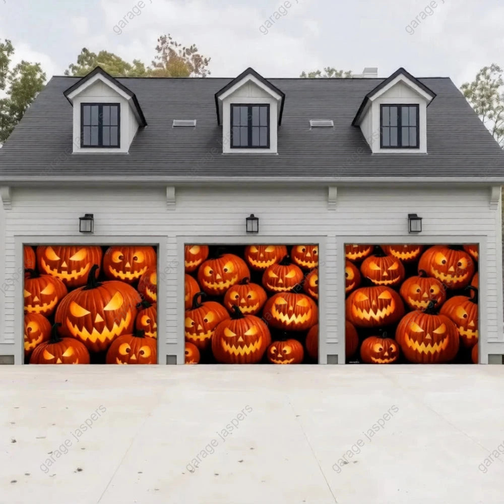 Pumpkin Parade | Halloween Garage Door Cover