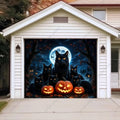 Witching Whiskers (Glow)| Black Cat Halloween Garage Door Cover