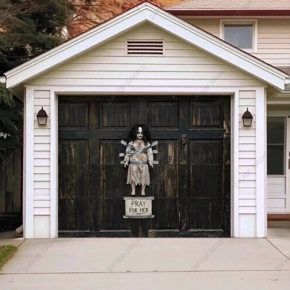 The Cursed Doll | Halloween Garage Door Cover