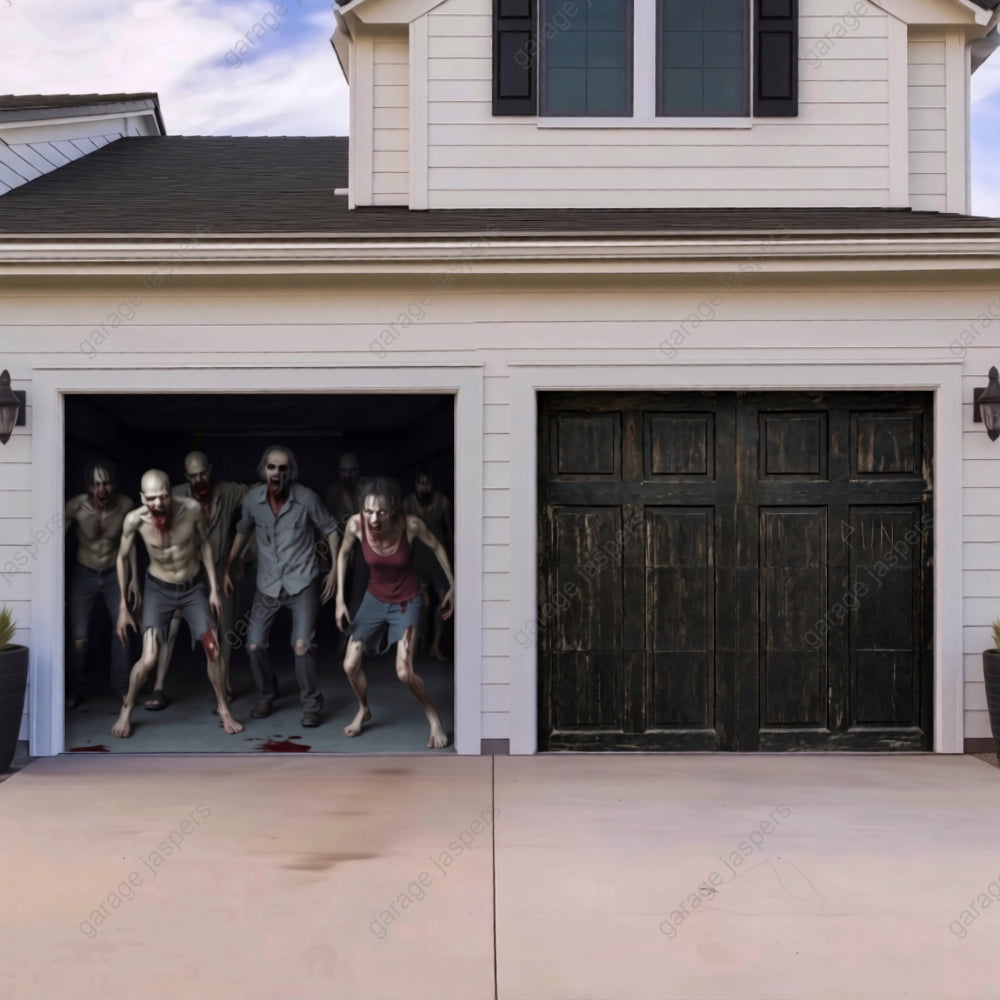 Zombie Invasion | Halloween Garage Door Cover