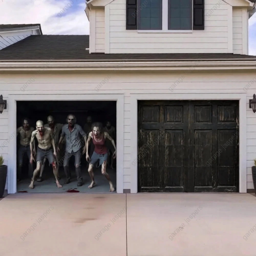 Zombie Invasion | Halloween Garage Door Cover