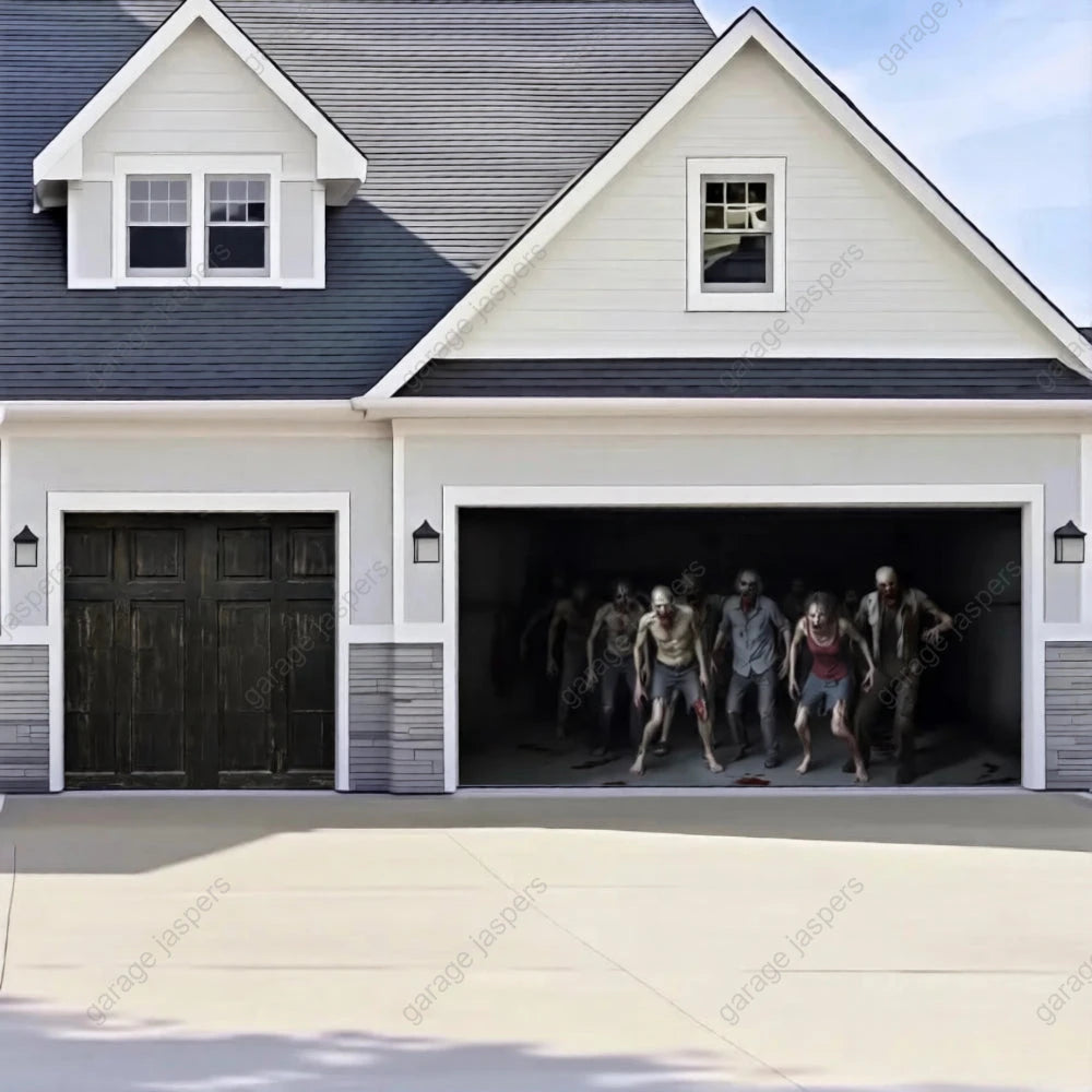 Zombie Invasion | Halloween Garage Door Cover