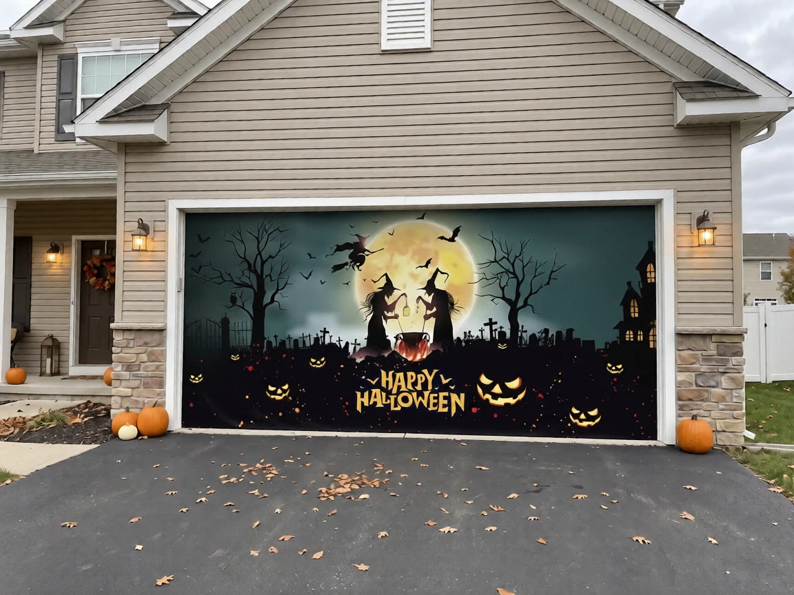 Graveyard Scene | Halloween Garage Door Cover