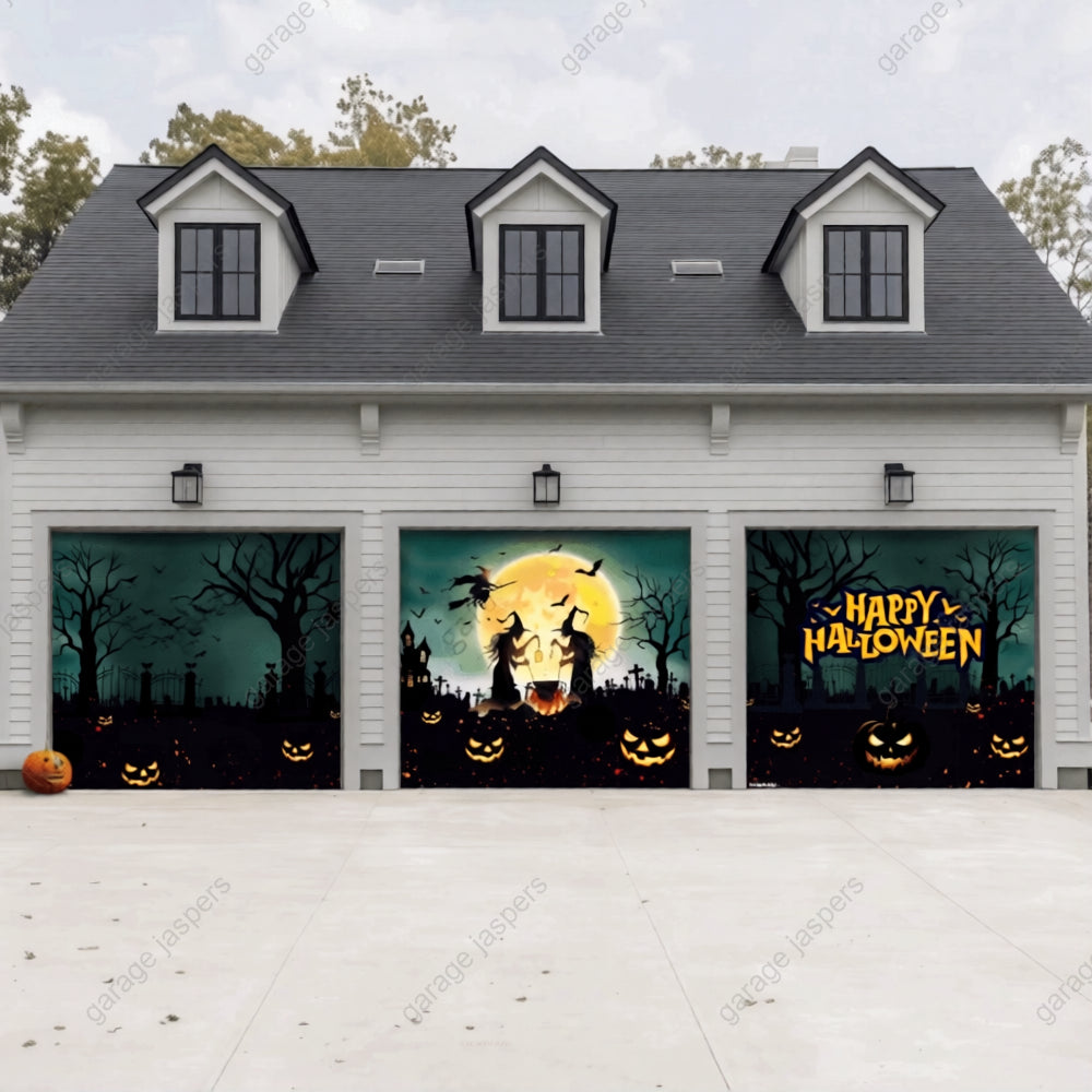 Graveyard Scene | Halloween Garage Door Cover