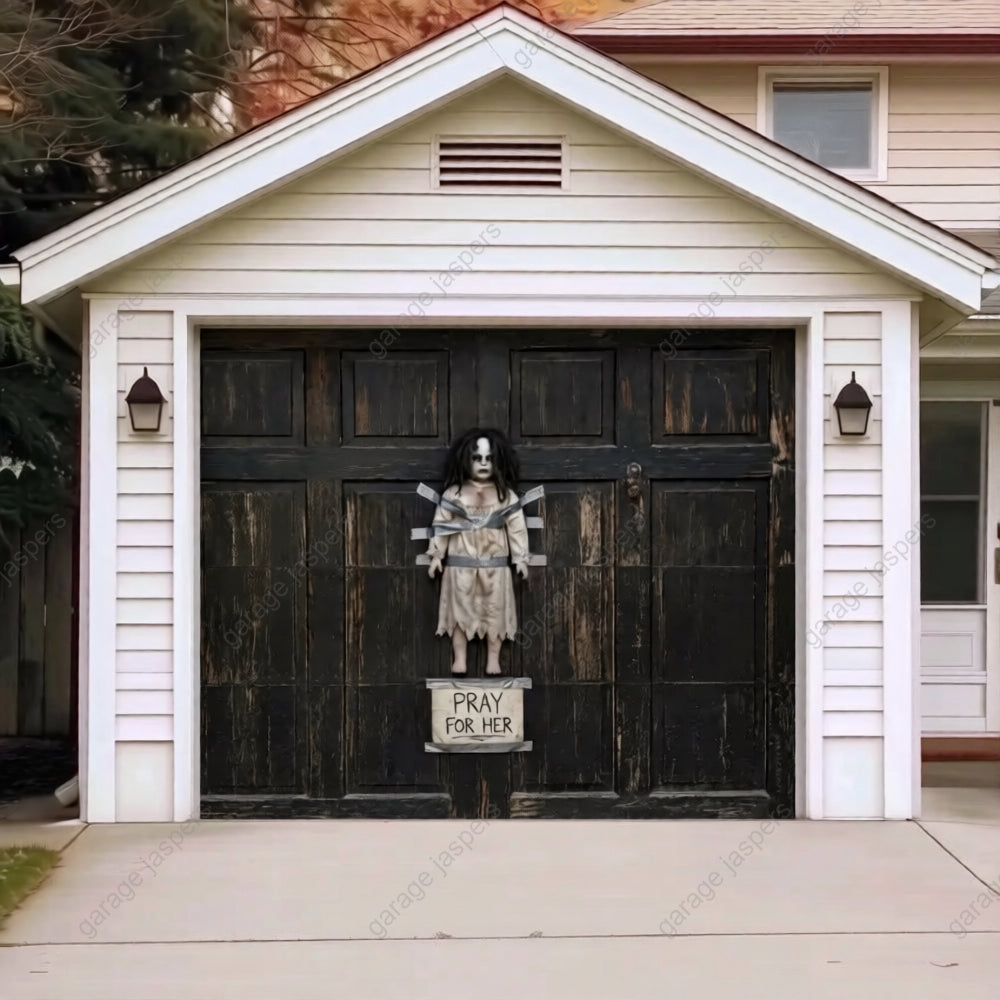 The Cursed Doll | Halloween Garage Door Cover